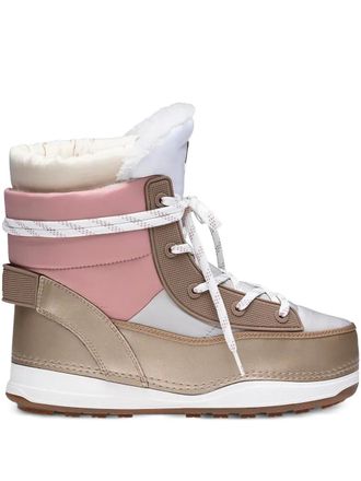 Bogner lace-up snow boots - women - Polyurethane/Fabric/Artificial Fur/Rubber - 41 - Neutrals
