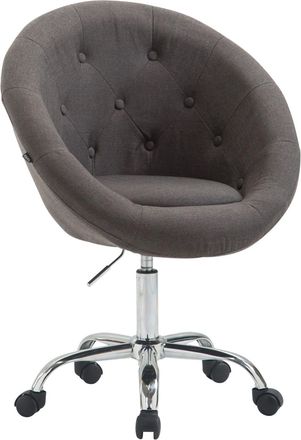 Clp Taburete de trabajo regulable y giratorio en Tela Gris oscuro