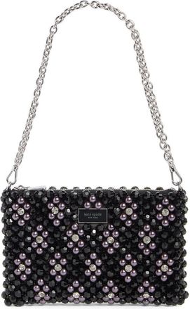 Kate Spade New York Purl Flower Beaded Mini Shoulder Bag in Black Multi at Nordstrom Rack