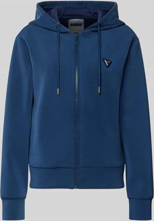 Guess Regular Fit Sweatshirt mit Logo-Applikation Modell Olympe in Blau, Gr&ouml;&szlig;e XL