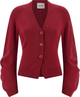 Nude ) Curved Sleeves Cardigan