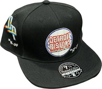 Mitchell & Ness Mens Nba Timeline Fitted Hwc Detroit Pistons Hat In Black