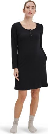 Nom Maternity Heart On My Sleeve Maternity & Nursing Nightgown in Black at Nordstrom, Size X-Large