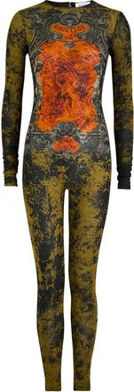 Jean Paul Gaultier Printed Mesh Catsuit - Multicoloured - L (UK14 / L)