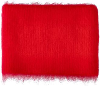 Maison Margiela Red Mohair Knit Scarf