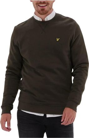 Lyle & Scott Sweatshirt met ronde hals - Heren - Sweatshirts - Groen - S - Katoen - Hoodies & sweatvesten