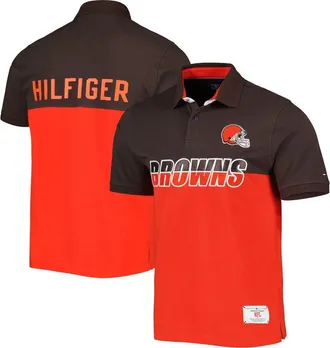 Tommy Hilfiger Mens Tommy Hilfiger Orange/Brown Cleveland Browns Color Block Polo at Nordstrom, Size Xx-Large