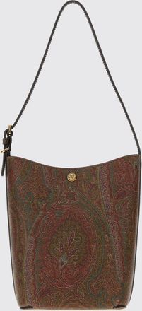 Etro Mini borsa a secchiello Arnica in cotone spalmato con stampa Paisley
