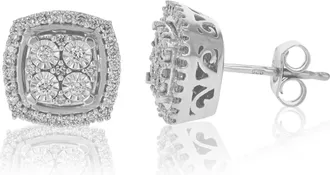 Vir Jewels 1/2 cttw Lab Grown Diamond Composite Earrings in Sterling Silver With Push Backs For Women
