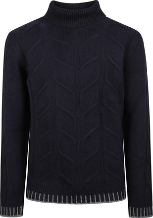 Altea Textured Cable-Knit Pure Cashmere Turtleneck Sweater