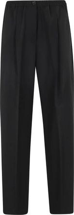 Seventy Pantalone - Dames - Straight fit broeken - Zwart - L - Wol - Broeken