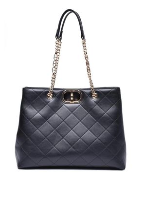 Twin-Set Tote Bag With Chain - Black