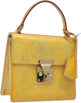 Louis Vuitton Tweedehands leren handtassen - Dames - Vintage Handtas - Geel - ONE Size - Leer - Vintage