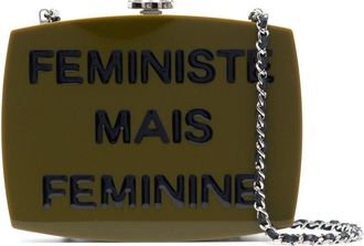 Chanel Feministe Femenine clutch bag - women - Plexiglass - One Size - Green