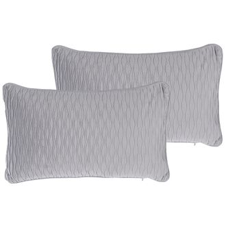 Beliani Beliani - Conjunto De 2 Cojines Decorativos Patr&oacute;n Gris Rect&aacute;ngulo 30 X 50 Cm Accesorios Decoraci&oacute;n Tradicional Moderna Motari
