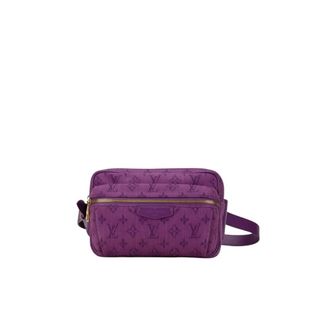 Louis Vuitton Pre-owned Monogram Denim Pochette Belt Bag - Dames - Pre-owned - Paars - Maat: ONE Size Denim