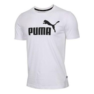 Puma ESS NO.1 Logo Round Neck Short Sleeve White 844642-02