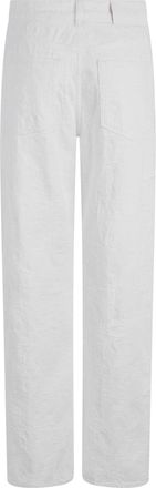 Diesel Womens Straight-Leg White Denim Jeans Cotton