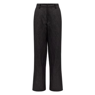 Maison Margiela Broeken, Dames, Zwart, S, Single-stitch Logo Flared Broeken