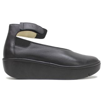 FLY London JOZI499FLY Goteborg Leather Womens Comfort Shoes - Black - Size:UK 4