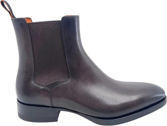 Santoni Chelsea Boots - Heren - Chelseaboots - Bruin - 43 1/2 EU - Leer - Schoenen