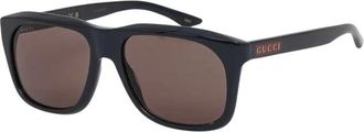 Gucci Zonnebrillen - Heren - Zonnebrillen - Zwart - 55 MM - Accessoires