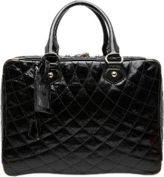 Bally Pre-owned Handbags, female, Black, Size: ONE SIZE Pre-owned Patent Boston Bag