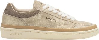Ghoud Gelamineerde su&egrave;de sneakers met naadloze zool - Dames - Sneakers - Beige - 40 EU - Su&egrave;de - Schoenen