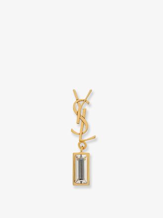 Saint Laurent Orecchino singolo Cassandre in ottone - SAINT LAURENT - gender_Woman