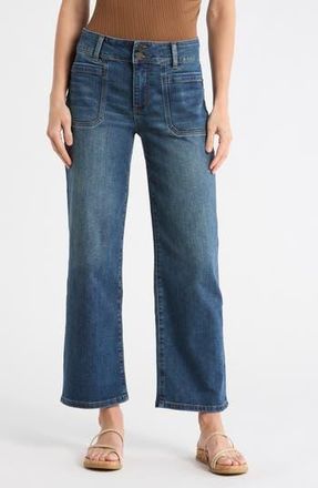 Kut from the Kloth Lucy Patch Pocket High Waist Ankle Wide Leg Jeans in Salvia at Nordstrom Rack, Size 10
