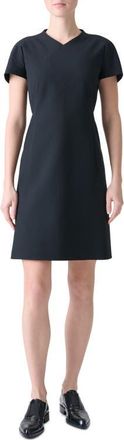 Akris Asymmetric Seam Dress in Black at Nordstrom, Size 10