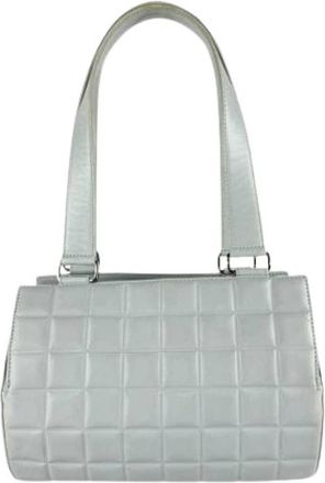 Chanel Pre-owned Vintage Schoudertas - Dames - Vintage Handtas - Blauw - ONE Size - Leer - Vintage