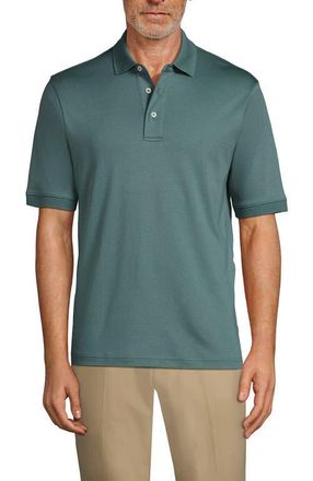 Lands End Short Sleeve Cotton Supima Polo Shirt in Tourmaline at Nordstrom, Size Xx-Large