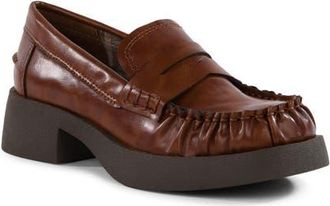 BC Footwear Fiction Faux Leather Penny Loafer in Tan at Nordstrom, Size 6.5