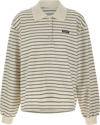 Rotate Polo a righe a maniche lunghe - Toni neutri