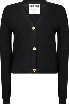 Moschino Klassieke Zwarte Vest met Centrale Knopen - Dames - Vesten - Zwart - L - Truien & Vesten