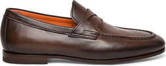Santoni Goodyear Leather Loafers