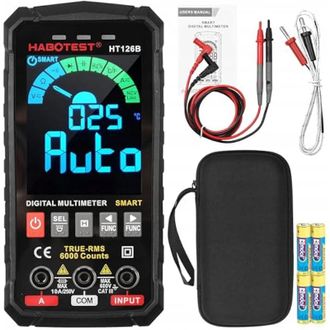 OEM Mult&iacute;metro Digital, Mult&iacute;metro Inteligente Ht126a, Pantalla Lcd, Trms Ncv 6000 Cuentas, Comprobador El&eacute;ctrico, Mult&iacute;metro, Detector De Voltaje