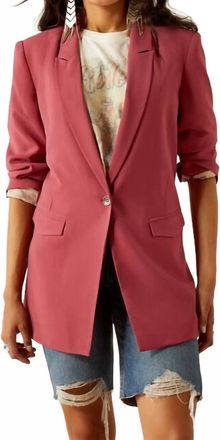Ariat Ella Boxy Oversized Blazer In Rose Hue