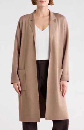 Max Studio Patch Pocket Long Cardigan in Toast at Nordstrom Rack, Size X-Large