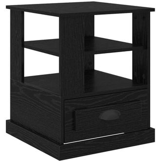 vidaXL Armario de Noche con cajón Roble negro 50 x 50 x 60 cm vidaXL