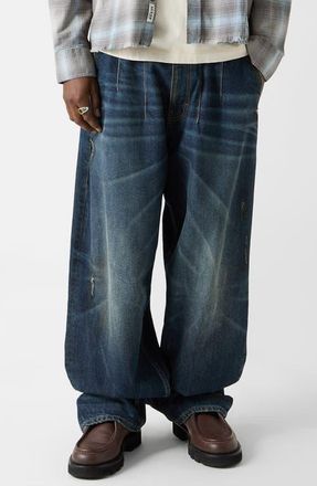 Guess Super Baggy Distressed Wide Leg Jeans in Light at Nordstrom, Size 32 X 34