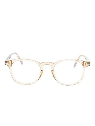 Tom Ford Eyewear clear pantos-frame glasses - unisex - Acetate - One Size - Neutrals