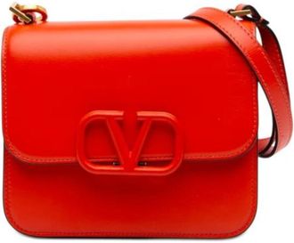 Valentino Pre-owned VSling Crossbody Bag - unisex - Vintage Schoudertas - Oranje - ONE Size - Leer - Vintage