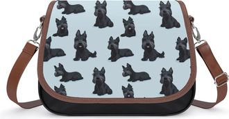 Generic Cute Scottish Terrier Dogs Womens Crossbody Bag Fashion Shoulder Handbags Message Tote Bag with Adjustable Strap
