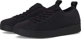 FitFlop Rally E01 Multi-Knit Trainers Womens Shoes All Black 2 : 7.5 M (B), Textile
