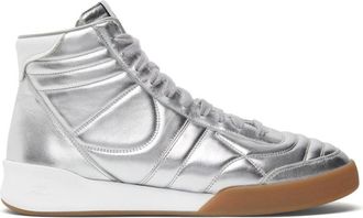 Courrèges Club 02 leather sneakers - men - Calf Leather/Rubber/Calf Leather - 45 - Silver