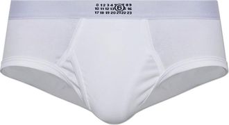Maison Margiela Ondergoed, Heren, Wit, XL, Katoen, Logo Briefs