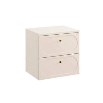 Petits Meubles Mueble bajo lavabo 60cm encimera paneles laminados y mdf beige arena