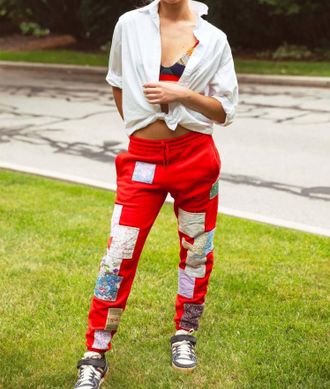 Rialto Jean Project Mixed Print Sweatpants In Red